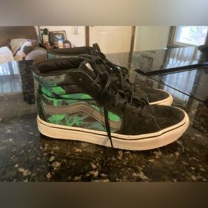 Vans Black and Teal High-Tops